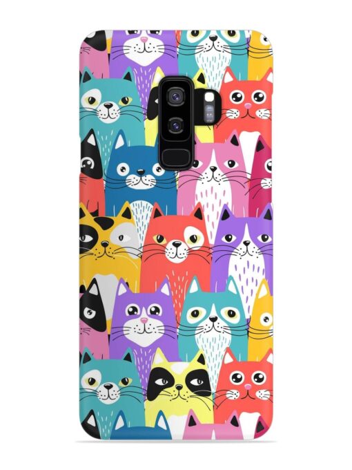 Funny Cartoon Cats Snap Case for Samsung Galaxy S9 Plus Zapvi