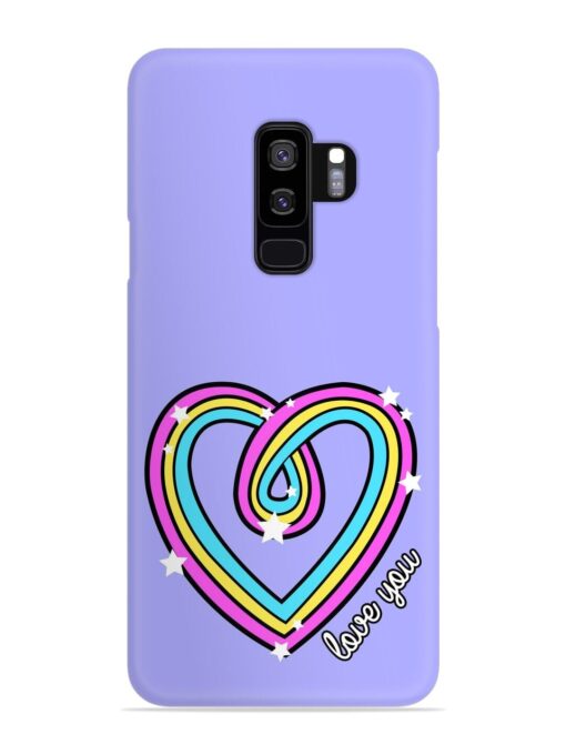 Colorful Rainbow Heart Snap Case for Samsung Galaxy S9 Plus Zapvi