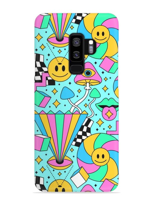 Trippy Rainbow 60S Snap Case for Samsung Galaxy S9 Plus Zapvi