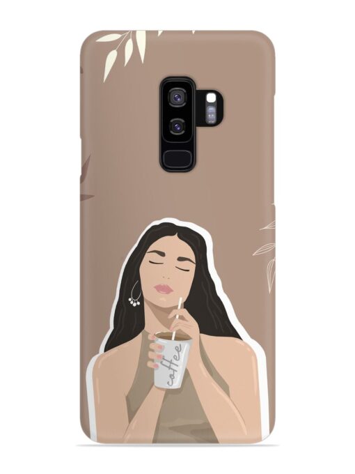 Girl With Coffee Snap Case for Samsung Galaxy S9 Plus Zapvi