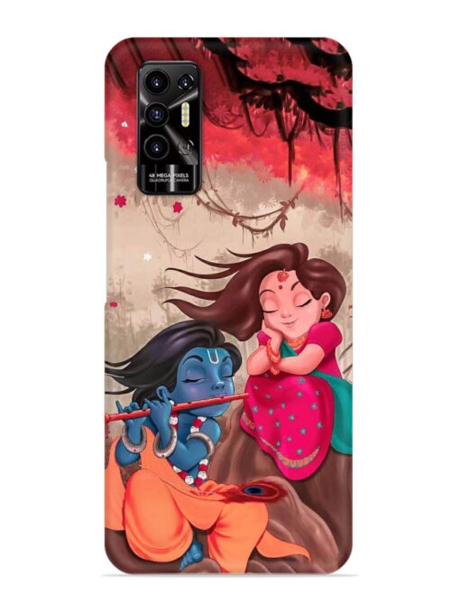 Radhe Krishna Water Art Snap Case for Tecno Pova 2 Zapvi