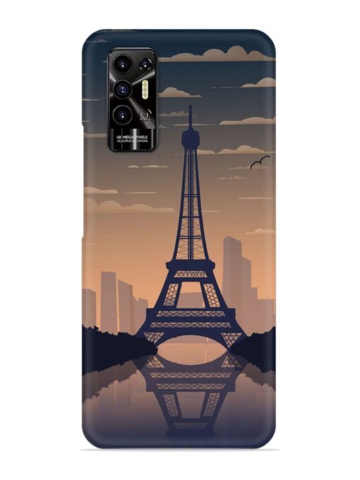 France Paris Eiffel Tower Gradient Snap Case for Tecno Pova 2 Zapvi