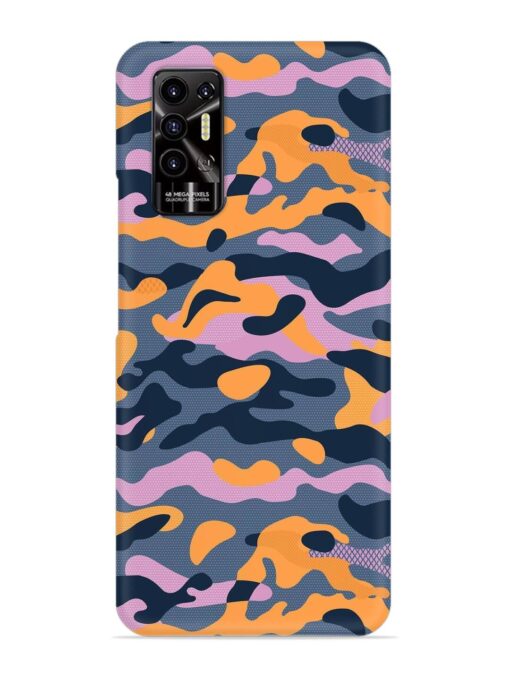 Camouflage Army Military English Orange Art Snap Case for Tecno Pova 2 Zapvi