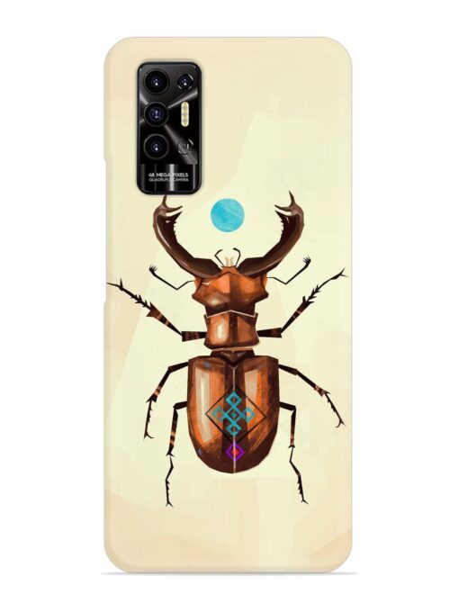 Stag Beetle Vector Snap Case for Tecno Pova 2 Zapvi