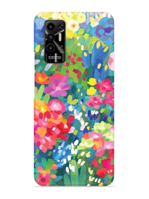 Watercolor Flower Art Snap Case for Tecno Pova 2 Zapvi