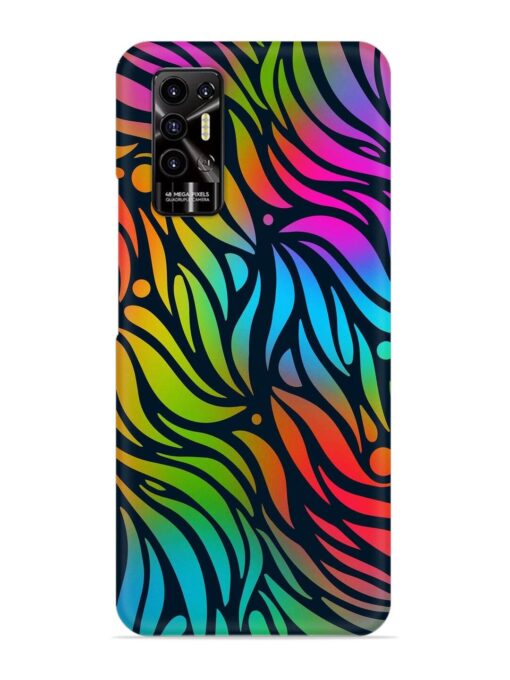 Abstract Leaf Design Snap Case for Tecno Pova 2 Zapvi