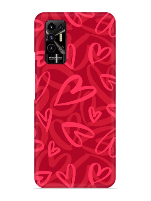 Seamless Romantic Pattern Snap Case for Tecno Pova 2 Zapvi