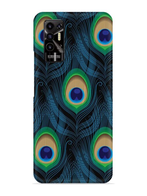 Seamless Pattern Peacock Snap Case for Tecno Pova 2 Zapvi