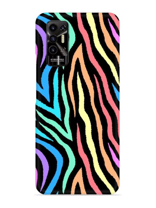 Colorful Abstract Zebra Snap Case for Tecno Pova 2 Zapvi