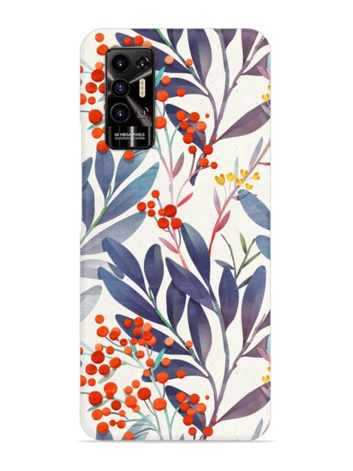 Seamless Floral Pattern Snap Case for Tecno Pova 2