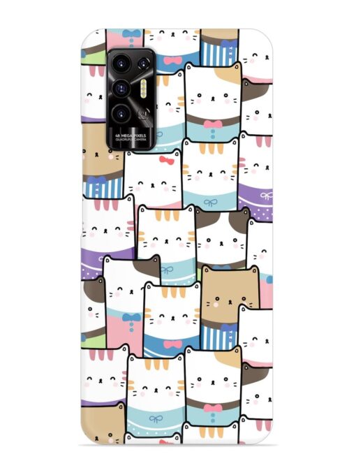 Cute Adorable Cat Snap Case for Tecno Pova 2