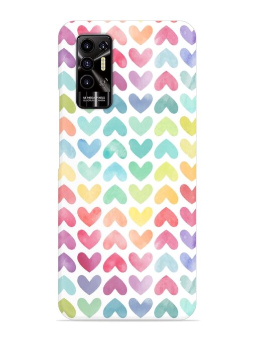 Seamless Colorful Watercolor Snap Case for Tecno Pova 2 Zapvi