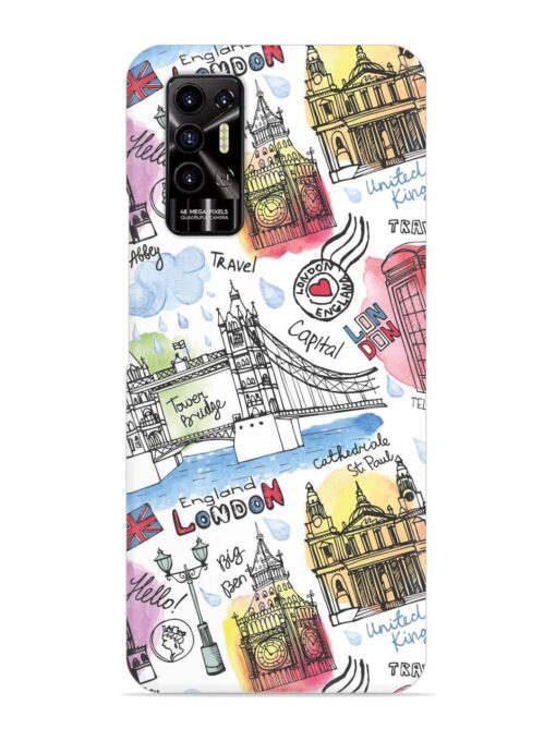 Vector London Landmark Snap Case for Tecno Pova 2 Zapvi