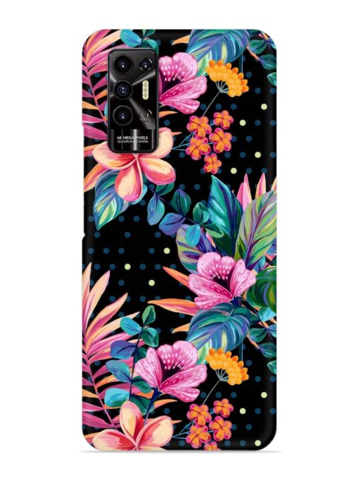 Seamless Floral Pattern Snap Case for Tecno Pova 2 Zapvi