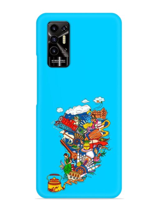 Vector Design Indian Snap Case for Tecno Pova 2 Zapvi