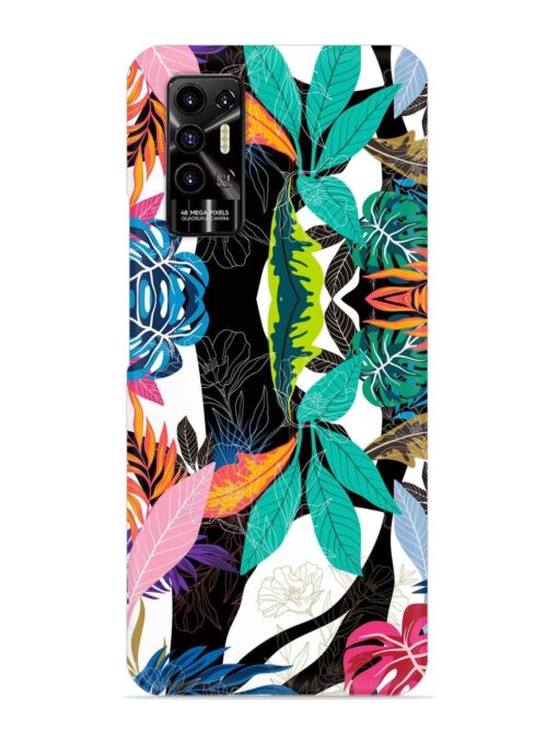 Floral Pattern Bright Snap Case for Tecno Pova 2 Zapvi