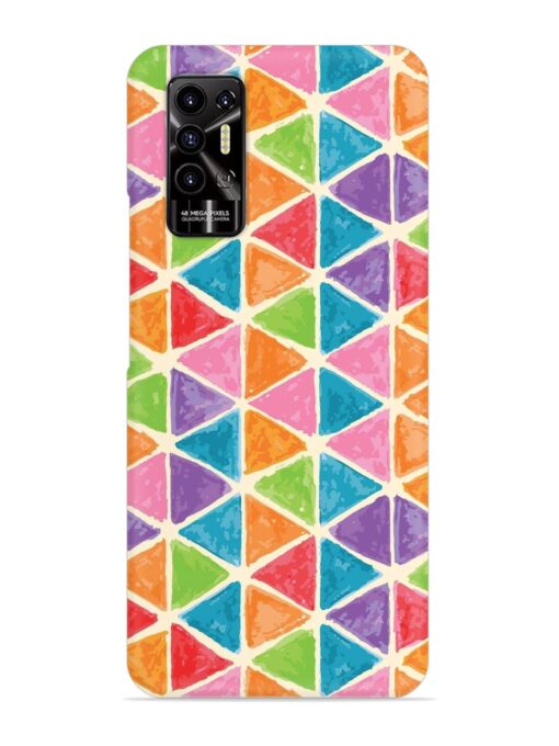 Seamless Colorful Isometric Snap Case for Tecno Pova 2 Zapvi