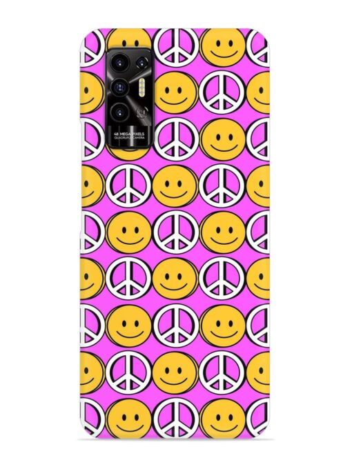 Smiley Face Peace Snap Case for Tecno Pova 2 Zapvi