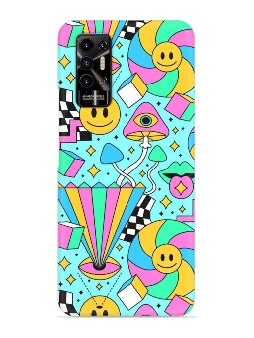 Trippy Rainbow 60S Snap Case for Tecno Pova 2 Zapvi