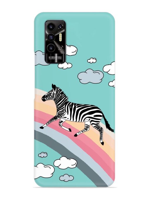 Running Zebra Snap Case for Tecno Pova 2 Zapvi