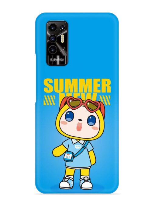 Summer Mew Cartoon Snap Case for Tecno Pova 2 Zapvi