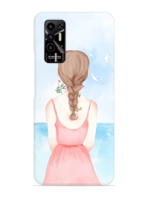 Watercolor Girl Vector Snap Case for Tecno Pova 2 Zapvi