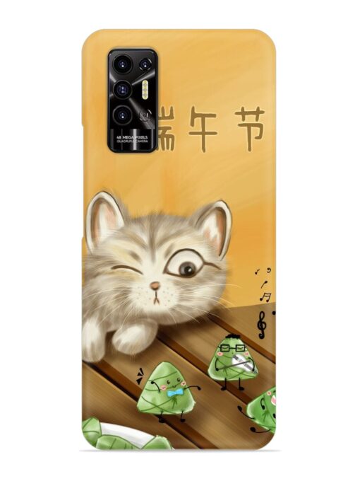 Cat Scorpion Dancing Snap Case for Tecno Pova 2 Zapvi