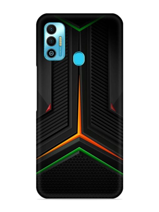 Orange Triangle Light Snap Case for Tecno Spark 7T