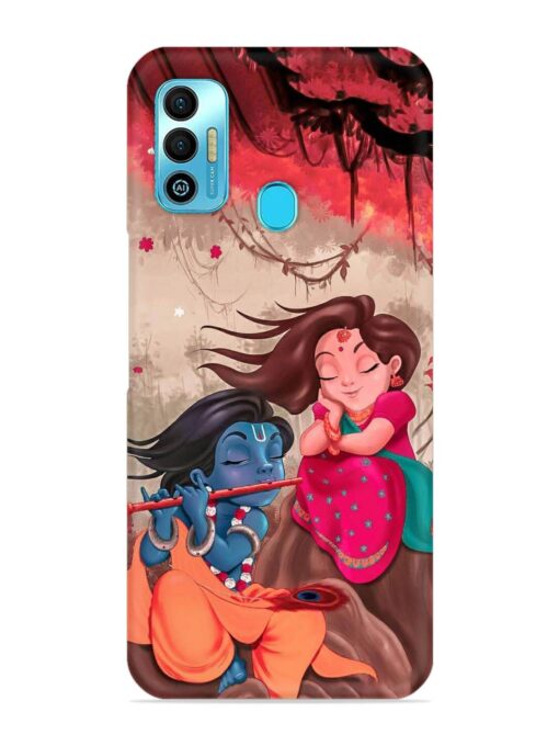 Radhe Krishna Water Art Snap Case for Tecno Spark 7T