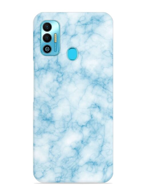 Blue White Natural Marble Snap Case for Tecno Spark 7T