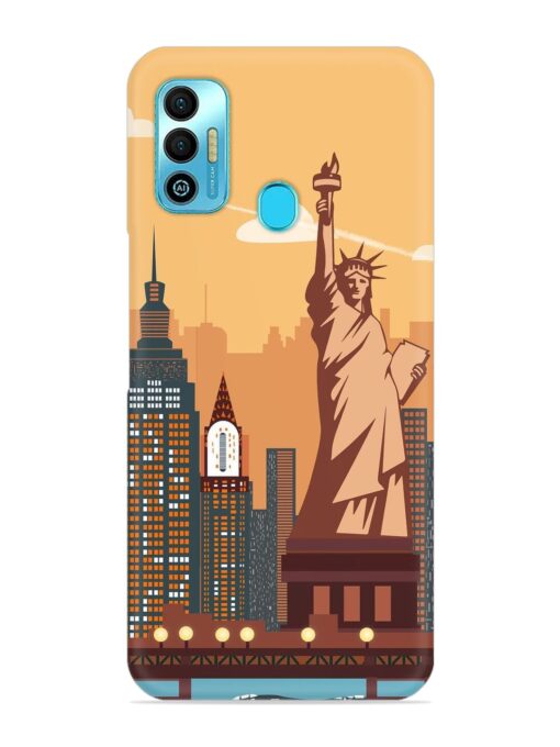 New York Statue Of Liberty Architectural Scenery Snap Case for Tecno Spark 7T Zapvi