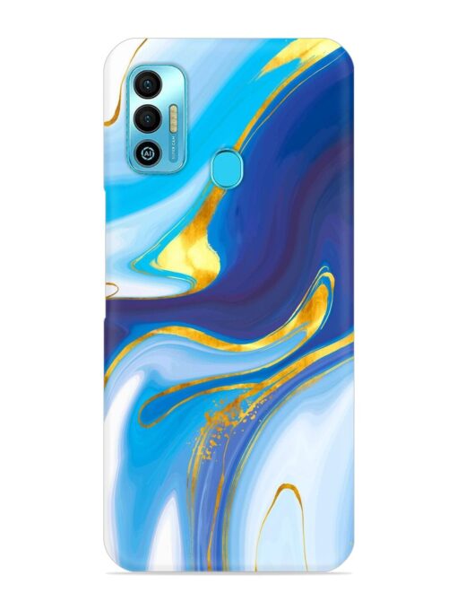 Watercolor Background With Golden Foil Snap Case for Tecno Spark 7T