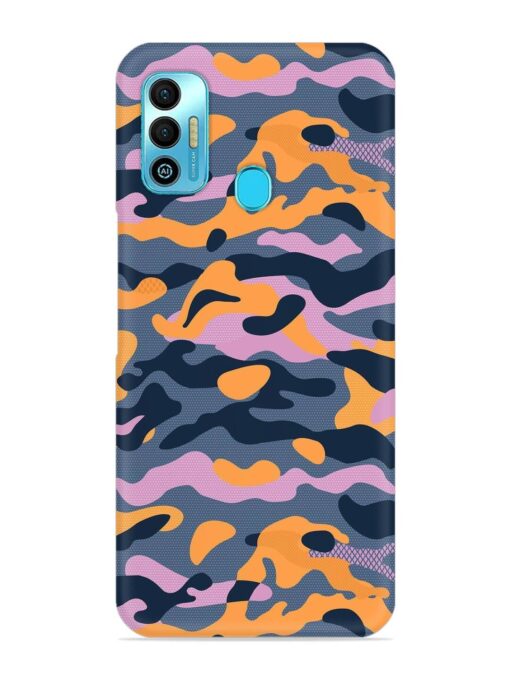 Camouflage Army Military English Orange Art Snap Case for Tecno Spark 7T Zapvi