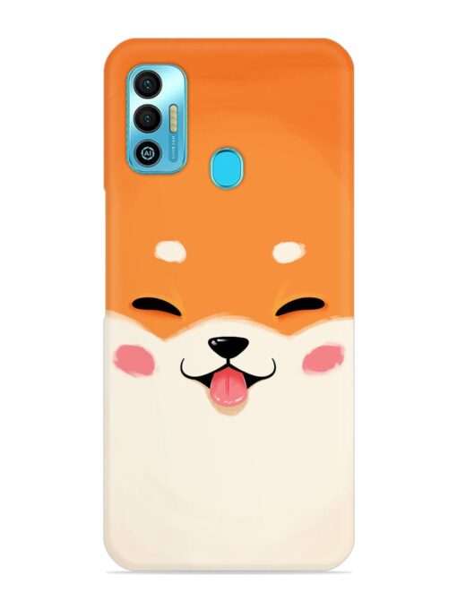 Cute Dog Face Vector Snap Case for Tecno Spark 7T