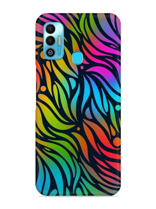 Abstract Leaf Design Snap Case for Tecno Spark 7T Zapvi