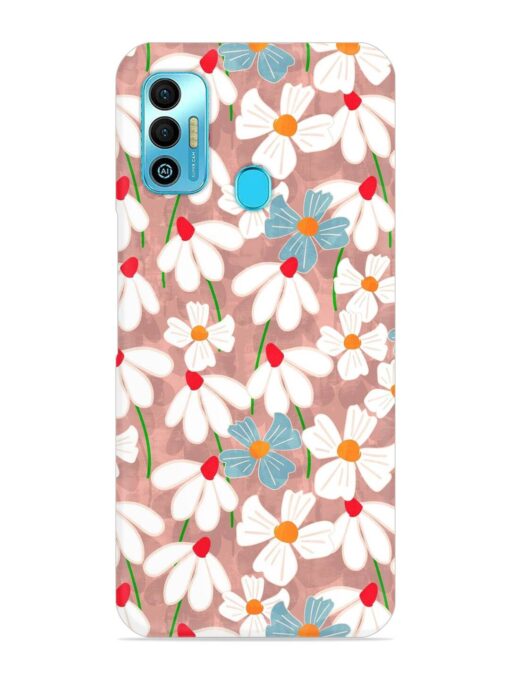 Abstract Petal Flowers Snap Case for Tecno Spark 7T Zapvi