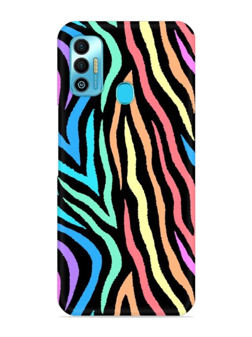 Colorful Abstract Zebra Snap Case for Tecno Spark 7T