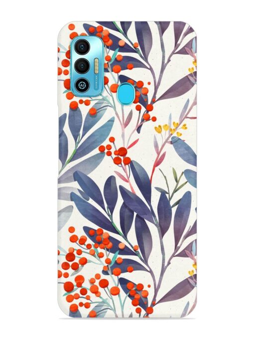 Seamless Floral Pattern Snap Case for Tecno Spark 7T