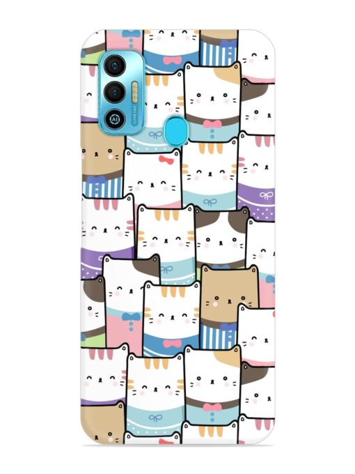 Cute Adorable Cat Snap Case for Tecno Spark 7T