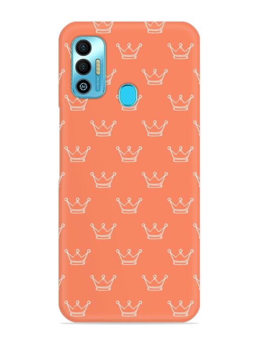 Hand Drawn Crown Snap Case for Tecno Spark 7T