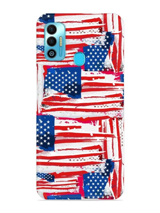 Usa Flag Seamless Snap Case for Tecno Spark 7T