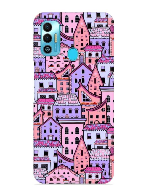 Seamless Pattern Houses Snap Case for Tecno Spark 7T