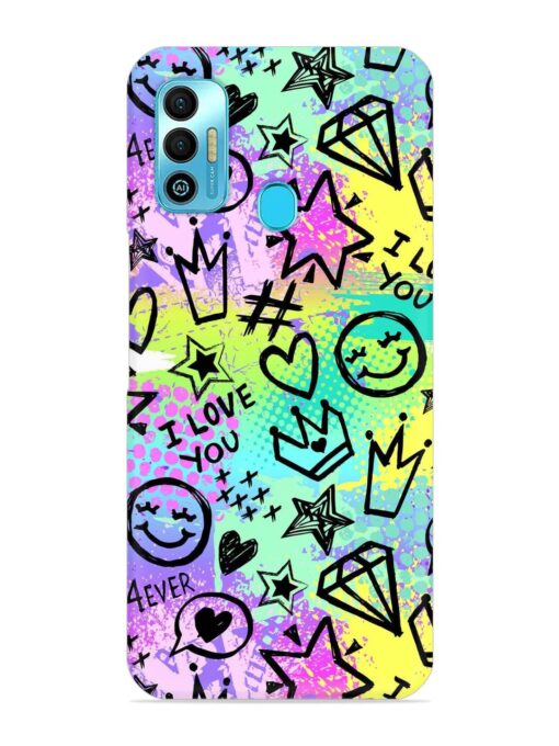 Bright Seamless Pattern Snap Case for Tecno Spark 7T