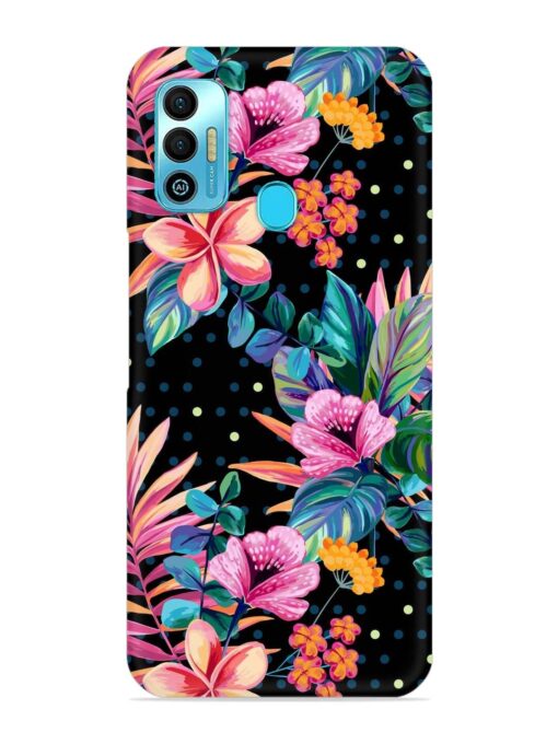 Seamless Floral Pattern Snap Case for Tecno Spark 7T