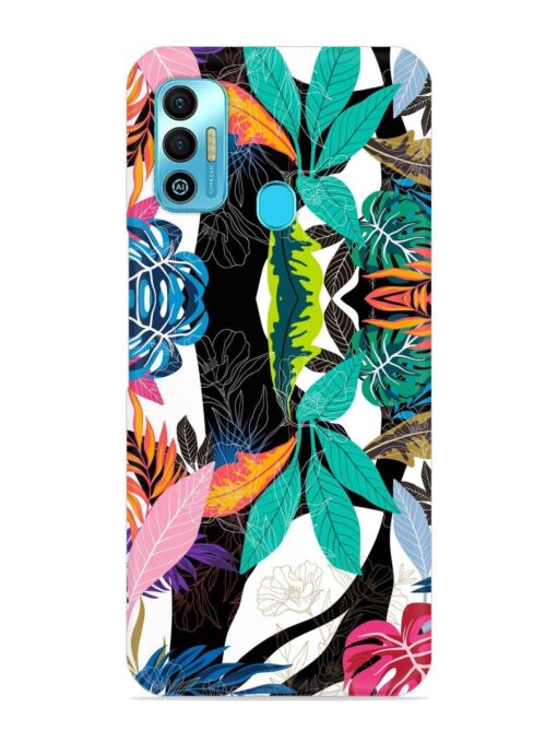 Floral Pattern Bright Snap Case for Tecno Spark 7T