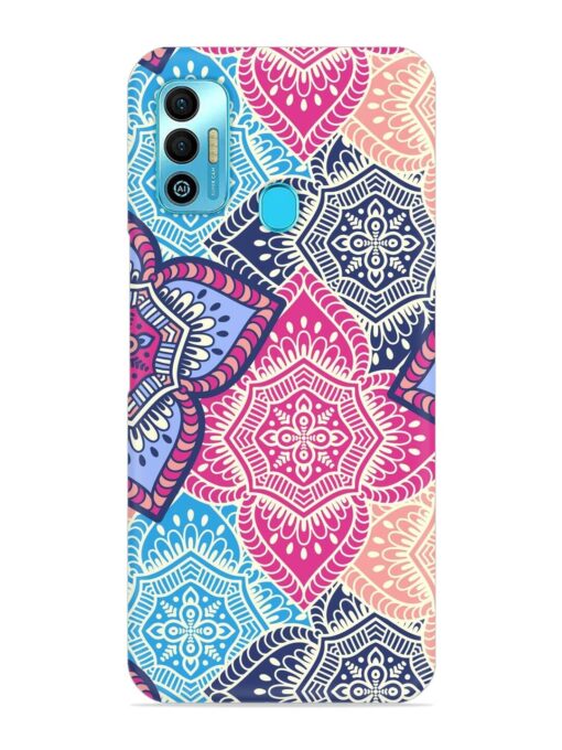 Ethnic Floral Seamless Snap Case for Tecno Spark 7T