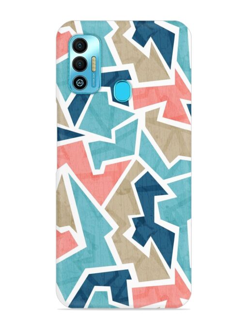 Vintage Geometric Triangle Snap Case for Tecno Spark 7T