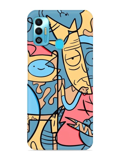 Silly Face Doodle Snap Case for Tecno Spark 7T