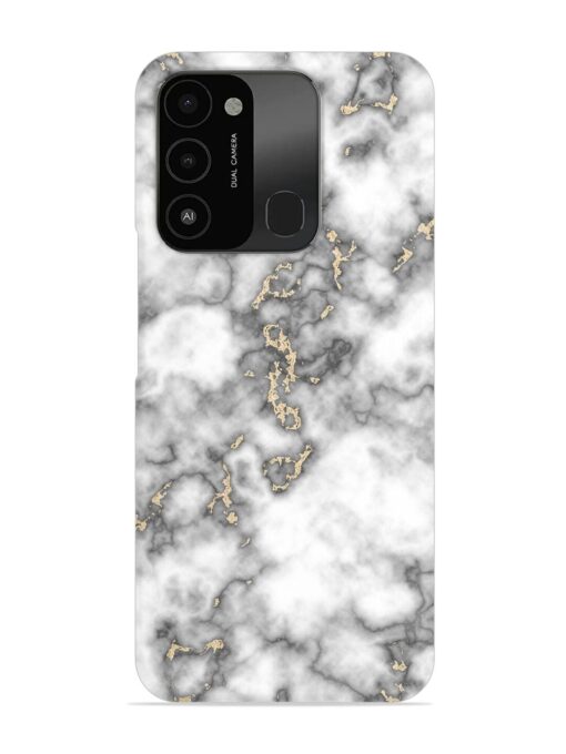 Gray And Gold Marble Snap Case for Tecno Spark 8C