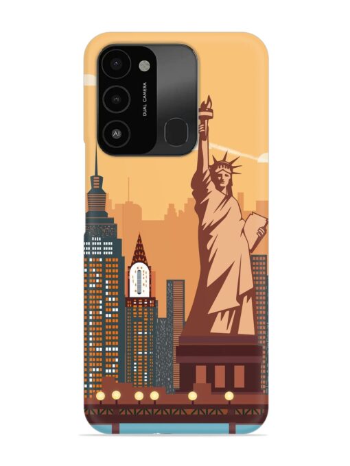 New York Statue Of Liberty Architectural Scenery Snap Case for Tecno Spark 8C